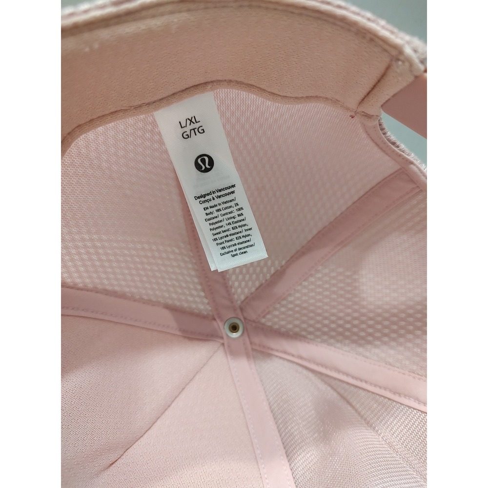 Lululemon Trucker Hat Logo Pink Unisex Cap L/XL Snapback Adjustable Mesh Back - Picture 6 of 9